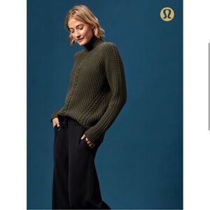 lululemon athletica Olive Green Turtleneck Sweater